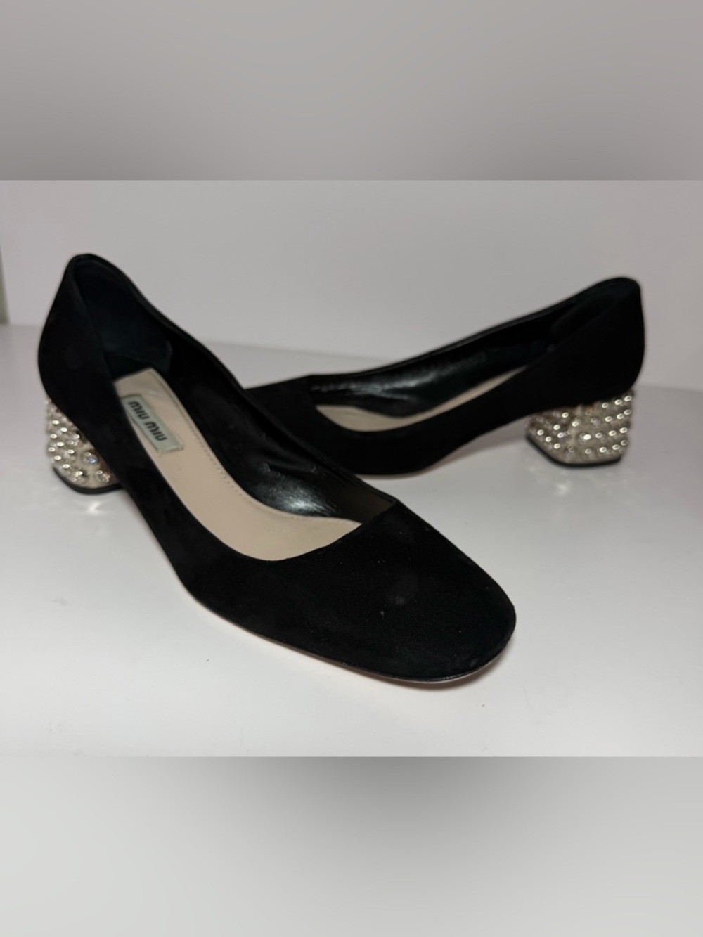 Miu Miu
Suede Colorblock Pattern Pumps black